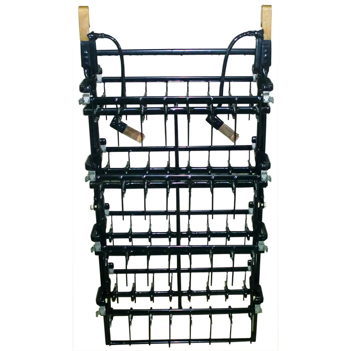 Treatment rack for Zn with support terminal